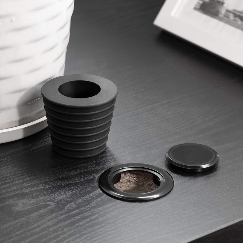 Pelopy 2 Pieces Umbrella Cone Wedge Patio Table Umbrella Hole Ring and Cap Set Fits up to 1.5 Inch in Diameter or Smaller Outdoor Patio Table Hole Pool Adapter(Black Black) - Image 4